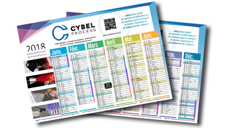 Calendrier 2018 CYBEL PROCESS